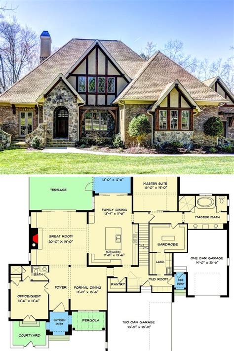 tudor cottage plans|tudor style floor plans.